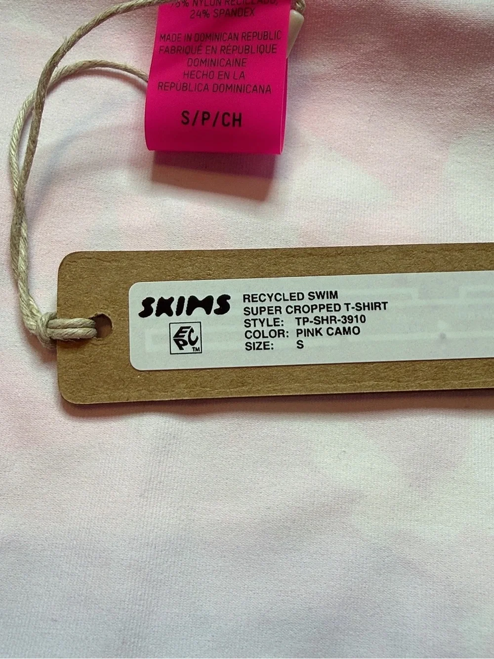 NWT Skims Signature Swim Super Cropped T-Shirt